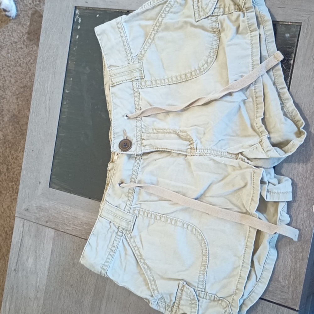 Khaki cargo shorts